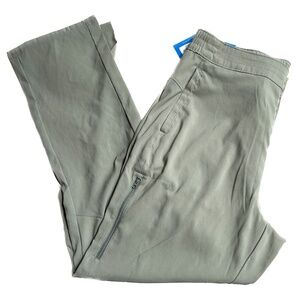 New Columbia Pants On The Go Hiking Green Size 14 Omni shield UPF Womens NWT